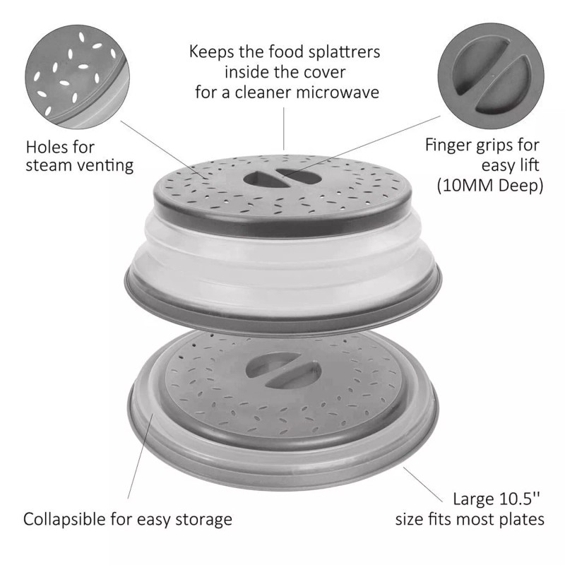 GLICPIX Thermoplastic Rubber Microwave Splatter Cover,Microwav