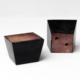 SHANOER 4Pcs 60mm Height Brown Furniture Parts Sofa Legs Pine wood Trapezoid Furniture Feet Pine Wood Sofa Couch Cabinet Legs Black Replacement Accessories