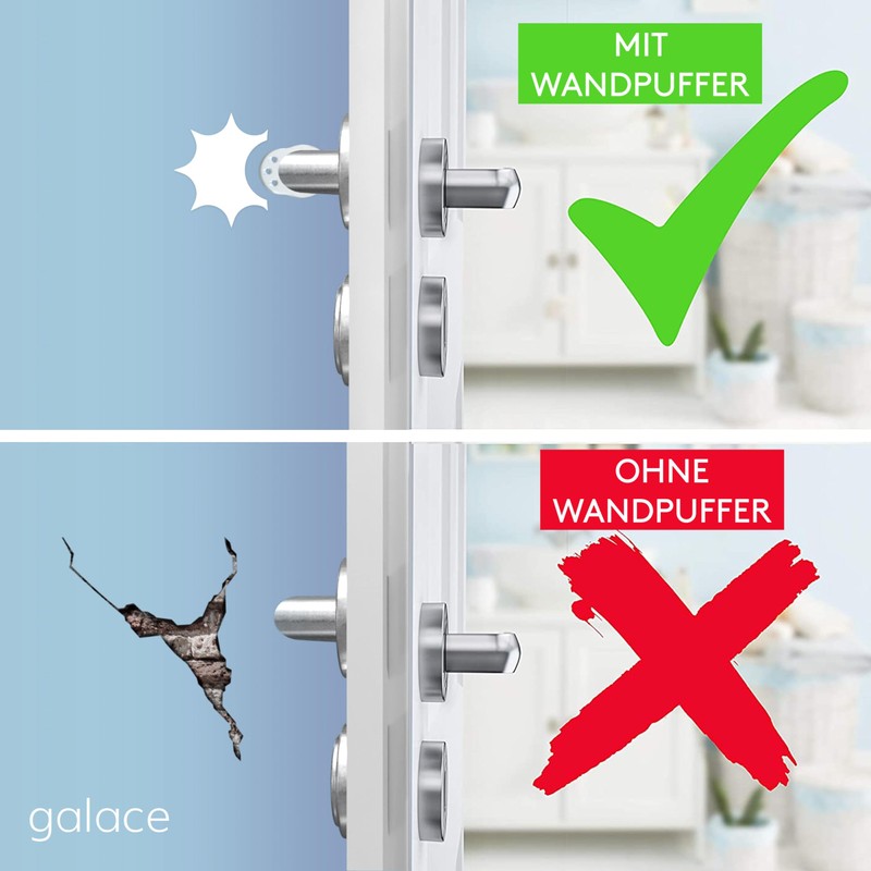 GALACE Door Handle Buffer [Pack of 8] - Transparent Door