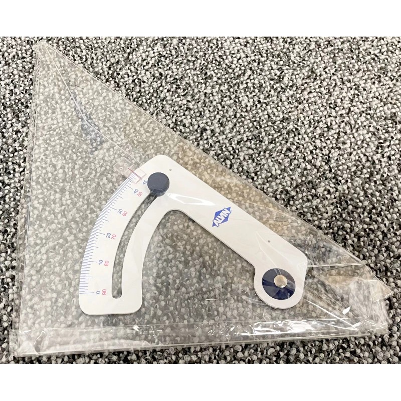 ALVIN 110C Tru-Angle, Adjustable Triangle w/Inking Edge Aluminum NEW -