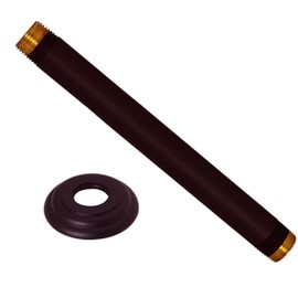 Westbrass D3608A-12 1/2" IPS x 8" Round Ceiling Mount Shower Arm with Flange, Oil Rubbed Bronze