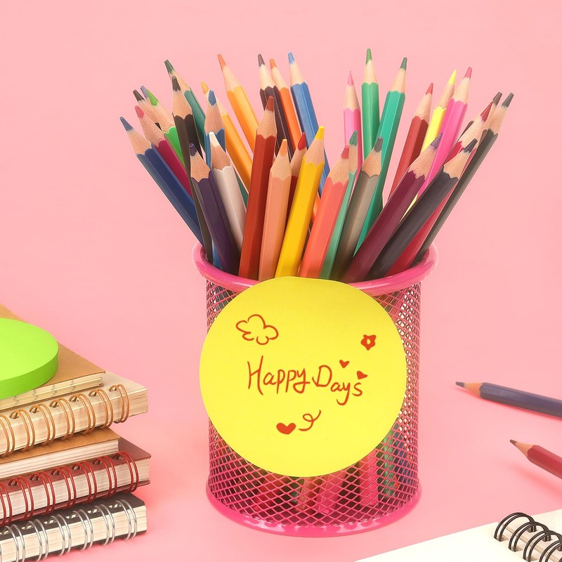 Round Sticky Notes 8 Color Bright Colorful Sticky Pad 75