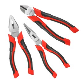 DNA Motoring Juego de Alicates 3 Piezas Linesman 6.5 Pulgadas Mangos Goma                                                                             