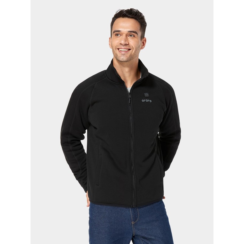 ORORO Men’s Heated Fleece Jacket with Battery, Fleece Heating Jacket
