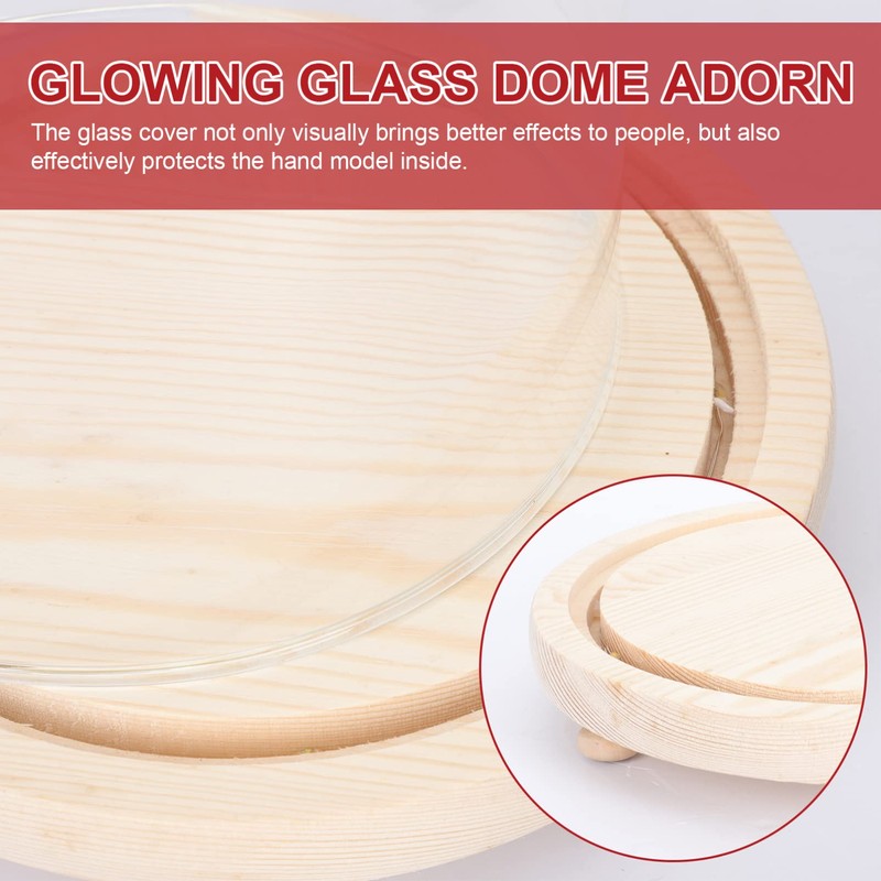 Beaupretty Romantic Couple Hand Ornament with Glowing Glass Dome Cover