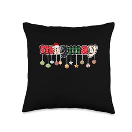 Wonderful Christmas Clothing Co Merry Mama, Maymay Claus Christmas Funny Santa Hat Xmas Throw Pillow, 16x16, Multicolor