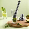 2Pcs 8 Inch Stainless Steel Cocktail Muddler and Mixing Spoon