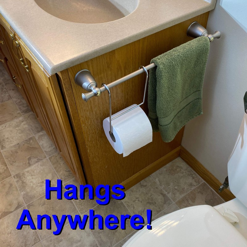 TP Pal - Extra Toilet Paper Roll Holder (Chrome)