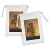 Ambesonne Tree Fabric Pouch Set of 2, Oak in the