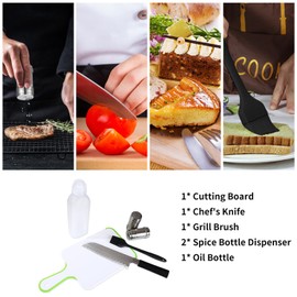 AOFUXTI Camping Cooking Utensils Set - Camping Kitchen Equipment, Compact and Portable Camper Accessories, Perfect for Travel, Picnic, RV, Camping, BBQ, Party (Black)