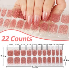 VZZNN 40 Stück UV Nagelfolien Rosa Nagelsticker agellackstreifen Gel Nail Stickers Nagelaufkleber für Füße und Hände Fingernägel zum aufkleben Nagelfolie Selbstklebend