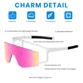 FMY Youth Softball Sunglasses Kids Sunglasses – Polarized UV400 Protection TR90 Lightweight for Boys Girls 6-16