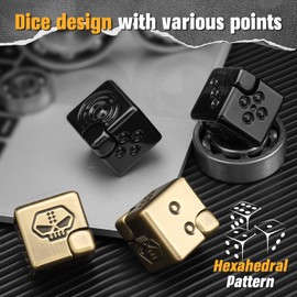 Infinity Fidget Cube, Dice Fidget Spinner Toy for Kids Adults, Metal Transformable Fidget Block for Boys 4-12, EDC 2 in 1 Gyro Cube, Office Desk Gadget, Stress Relief Gift for 5 6 7 8 9 10+ Years Old