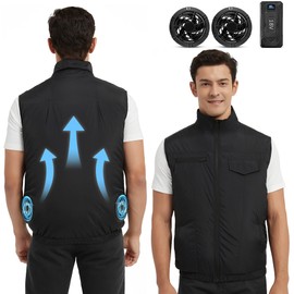 Foiueyga Mens Cooling Vest with 20,000mAh Battery 18V Electric Air Conditioned Jacket for Summer Hot Weather & Outdoor Work Activity, XX-Large
