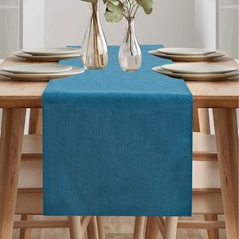 Modern Table Runner, Table Runner, Waterproof Table Runner, Runner Table, Table Runner, Spring Modern, Green Table Runner for Outdoor, Balcony, Indoor, Party Decoration (Teal, 40 x 180 cm)
