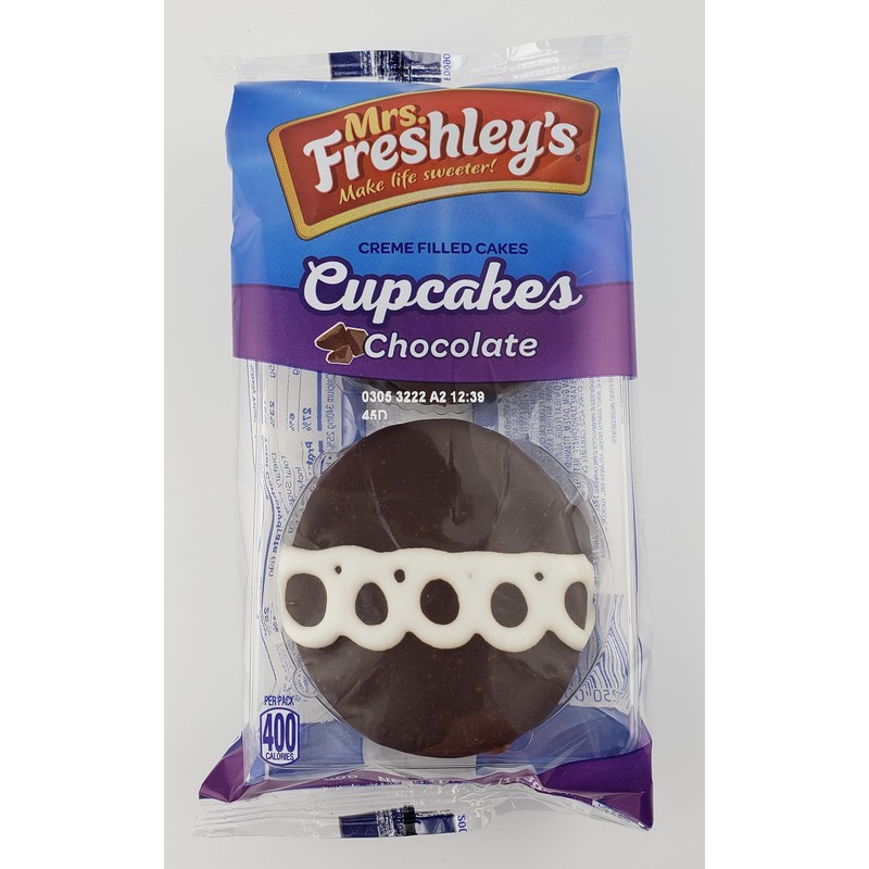 Mrs. Freshley's Cream Filled Chocolate Cupcakes 2-pack | 6 Count