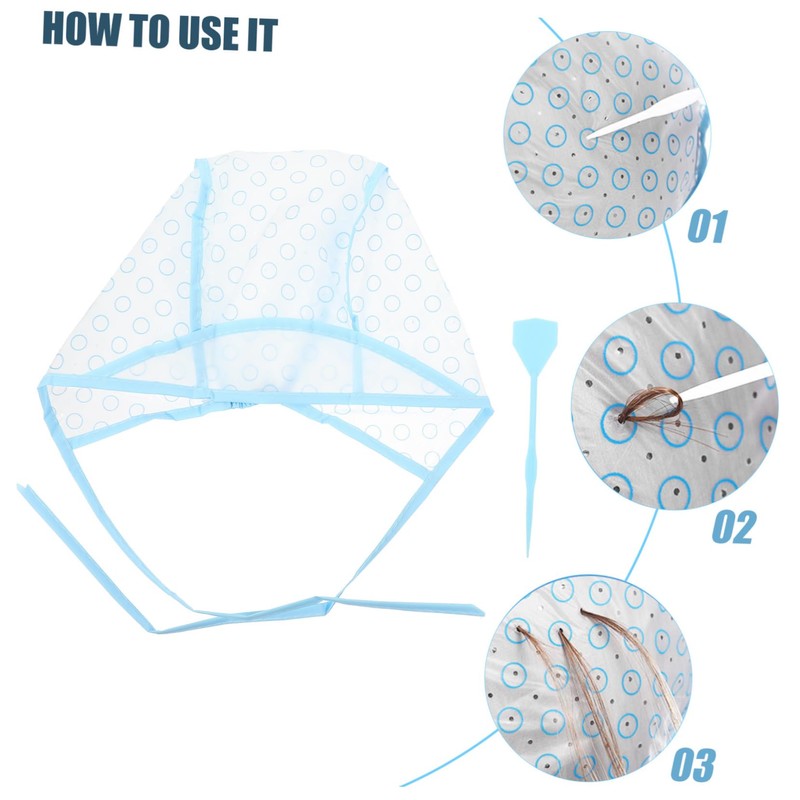 Mikinona Hair Dyeing Cap Crochet Set 14pcs Hair Coloring Kit