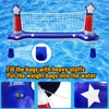 116" Large Inflatable Pool Volleyball Net & Basketball Hoop with