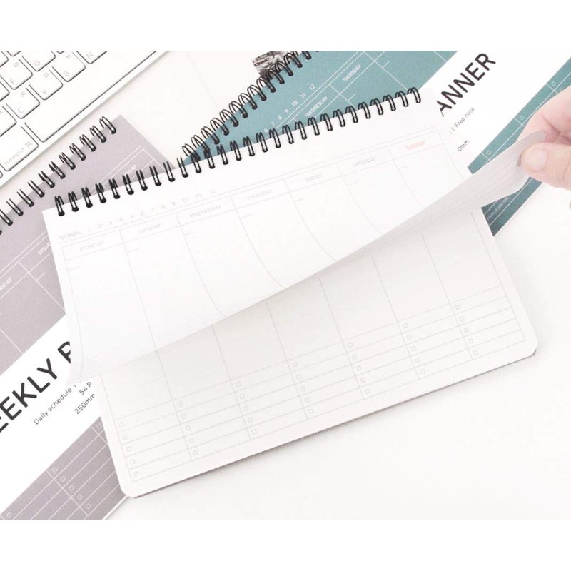 Elite Check Weekly Planner - Wirebound Undated Weekly & Daily