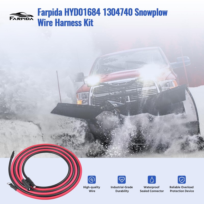 Farpida HYD01684 1304740 Truck Side Power Ground Cable 90" Fit