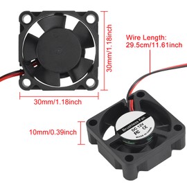 6pcs 3010 12V DC Brushless Cooling Fan 30x30x10mm Mini Quiet Cooling Fan for DIY 3D Printer Extruder Hotend V6 V5 Computer Fan