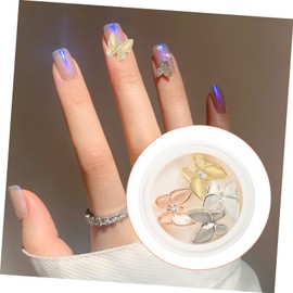 WOONEKY 1set Chic Butterfly Zircon Nail Art Charms Set Opal Nail Gems for DIY Manicure for Parties and Special Occasions Includes Unique Designs Colors