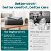 Furhaven Replacement Dog Bed Cover Two-Tone Faux Fur & Suede