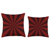 Starlight Beam With Dovetail Pattern Black Cut Out Throw Pillow
