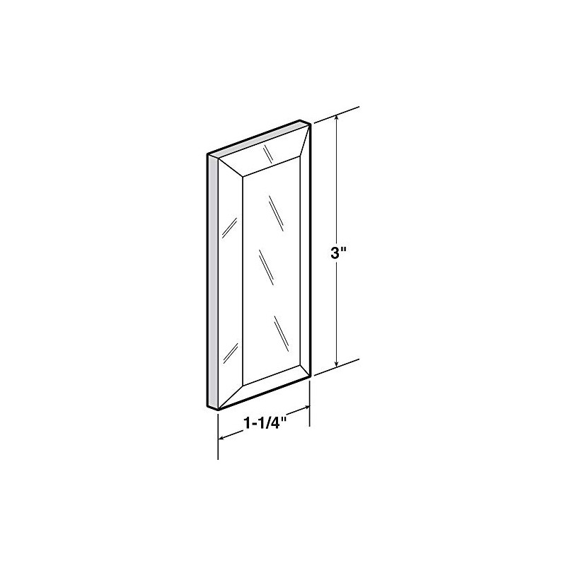 Prime-Line MP6942 Mirrored Door Pull with Adhesive Back (2 Pack)