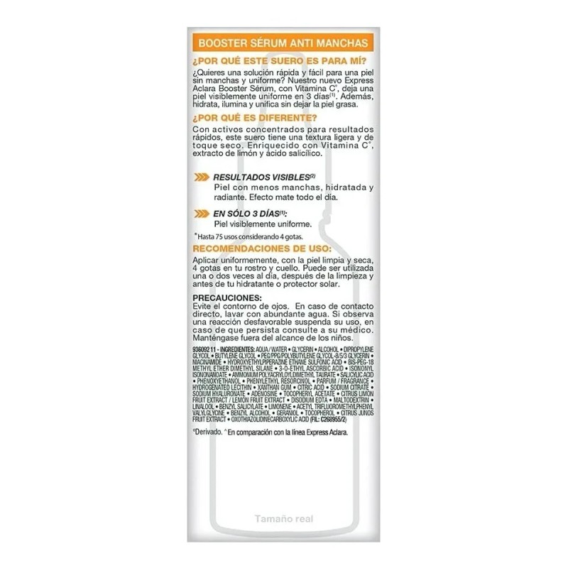 Serum Antimanchas Garnier Express Vitamina C Aclara 30ml Todo Tipo