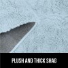 Gorilla Grip Light Blue Ultra Soft Faux Fur Area Rug
