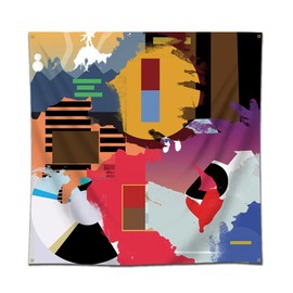 ENMOON Albums Flag Tapestry 48x48 Inch Vivid Color Durable Cool Tapestry Bedroom College Dorm Man Cave Decor