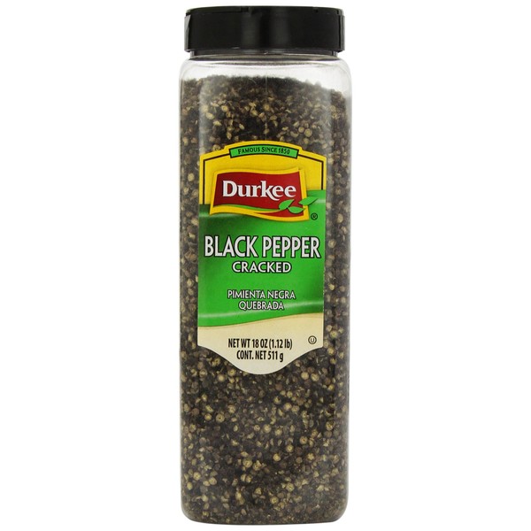 Durkee Black Pepper, Cracked, 18-Ounce
