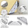 KtbeYTi 22 PCS Corner Bracket Stainless Steel Furniture Corner Connector