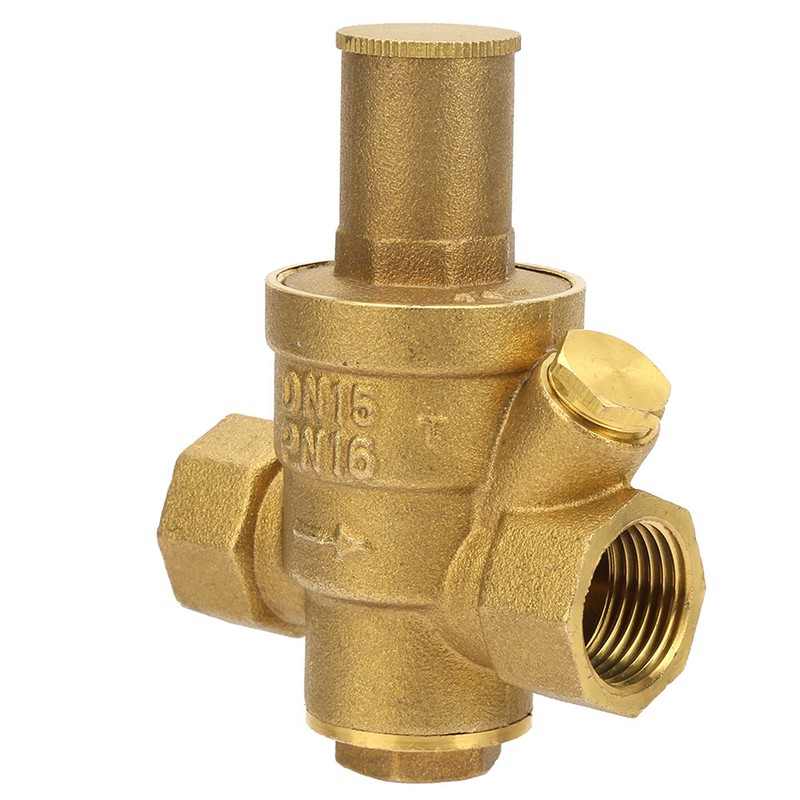 1pc Brass Adjustable Water Pressure Reducing Regulator Valve Thread DN15