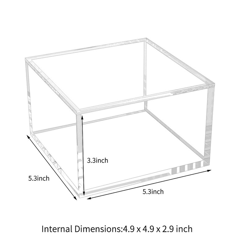 NIUBEE Acrylic Storage Box with Lids, 5.3‘’ Clear Mult-Purpose Box