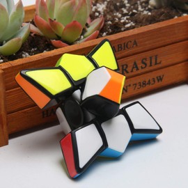AHYUAN Spinner Fidget Toy Magic Cube 1X3X3 Speed Cube 2.8 Inch Stickerless Floppy Puzzle 2 in 1 Brain Teaser Anti-Anxiety Spinning Top for All Ages