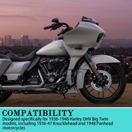 Neowah 9005-4 Throttle Cable Bracket, Compatible with 1936-1948 Harley OHV Big Twin, 1936-47 Knucklehead, 1948 Panhead