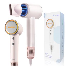 Bomidi Secador De Pelo, Secadora De Cabello Profesional Inico Negativo 110,000 Rpm, 1600w, 4 Temperaturas  2 Velocidades, Temperatura Constante Sin...