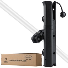 VEXPLO Supporto regolabile canna pesca bicicletta, sedie, carrelli, scooter, moto, ATV e auto spiaggia, supporto canna pesca morsetto montaggio (diametro 4,1 cm)