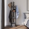 Espelism Rotary Coat Rack Freestanding Metal Coat Hall Tree Stand