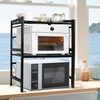 ifory 3-Tier Microwave Oven Rack, 15.7~23.6" Expandable Microwave Stand, Countertop