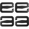 LUORNG 4PCS G Shaped Wave Buckles Backpack Strap Belt Hook