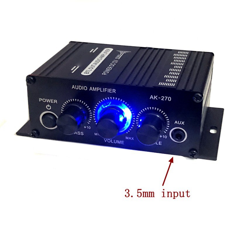 Mini Amplifier 2 Channel Clean Sound Powerful Portable Small Stereo