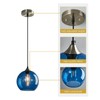 LBSQJ Blue Glass Pendant Lights Kitchen Island Lighting Globe Pendant