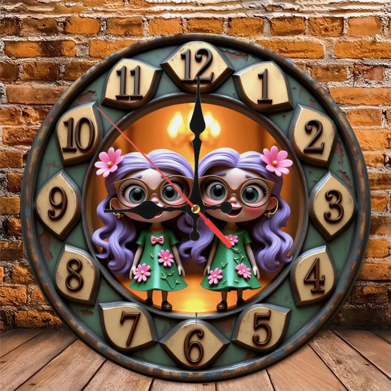 25x25cm Wood Wall Clock that is Also a Puzzle (Pieces