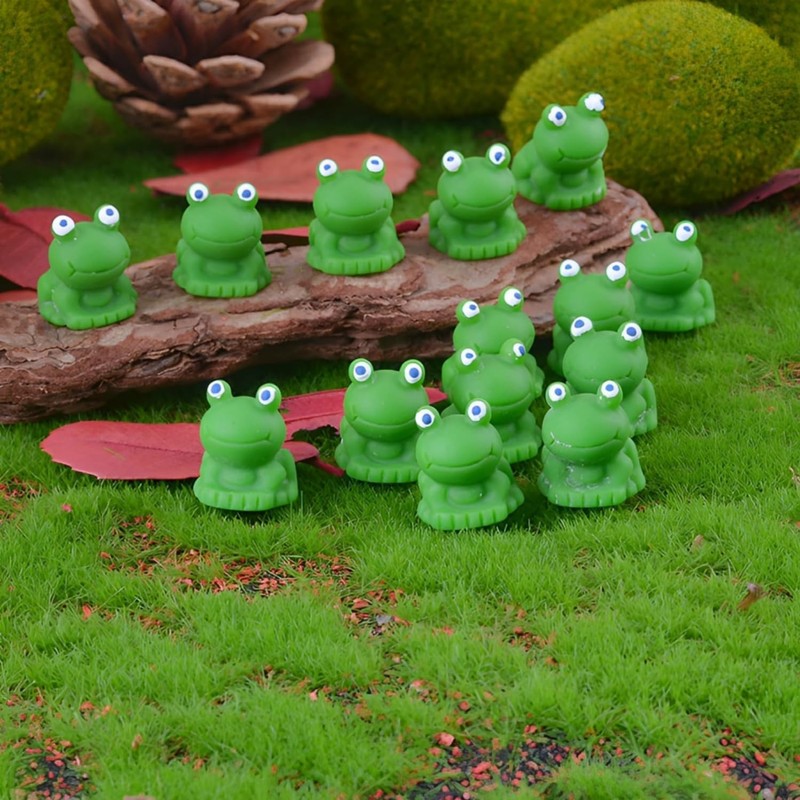 100 Pack Mini Frogs, Resin Green Tiny Frogs to Hide
