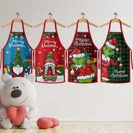 New Christmas Santa Claus Apron for Home Kitchen Use Free Size/01 5ea