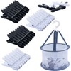 KEYBOO Clothes Pegs with Basket, Pack of 48 Clothes Pegs,