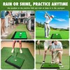 Golf Hitting Mat, 3-in-1 Golf Practice Mat, Replaceable Turf Golf